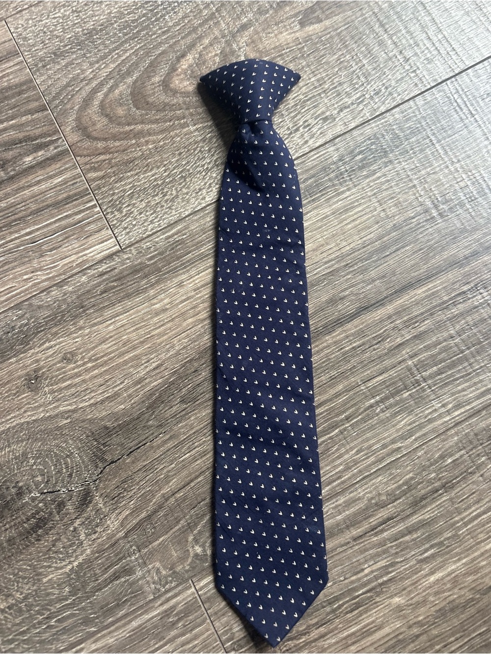 Kids Navy Polka Dot Tie